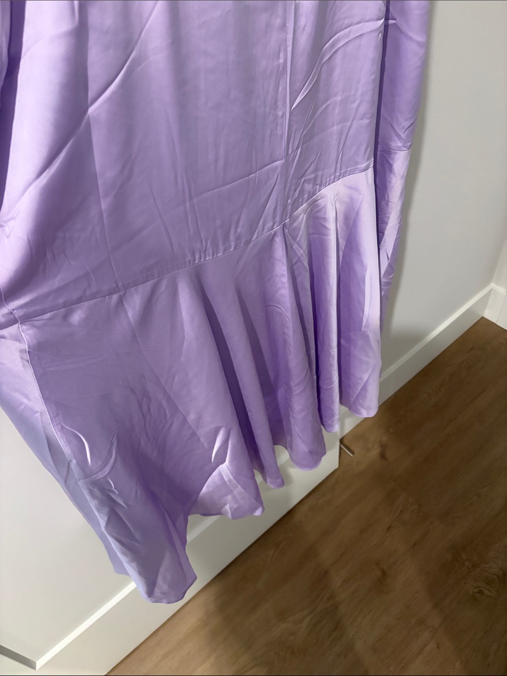 Express Lavender Ruffle Strapless Slip Dress - Picture 7 of 8